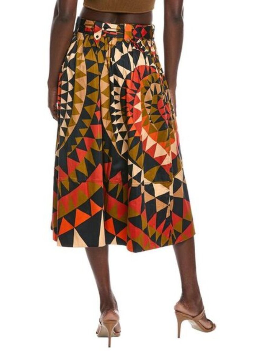 Farm Rio Heart Deco Buttondown Midi Skirt | Anthropologie | NWOT